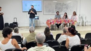 rio das ostras conclui diagnostico de plano de saneamento junto a populacao presidente do saae maycon prata representou o prefeito carlos augusto e falou sobre a importancia do