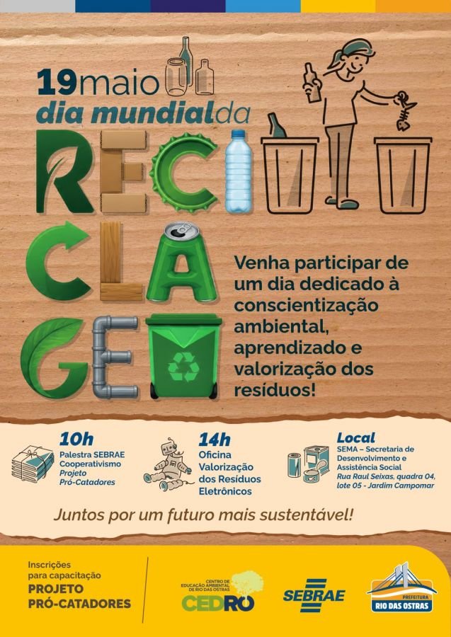 dia mundial da reciclagem tera acoes de conscientizacao ambiental arte do evento